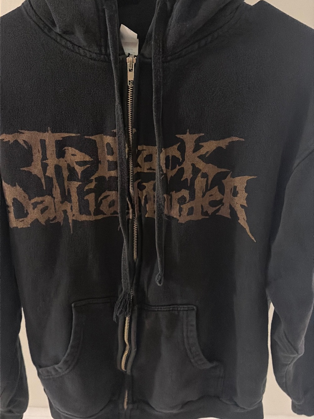 Vintage The Black Dhalia Murder Black Graphic Zip-Up Hoodie